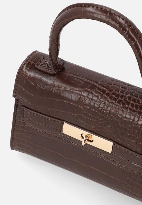 Rubi - Annie mini top handle bag - chocolate texture