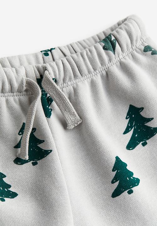 H&M - 2-Piece sweatshirt set - light grey patterned