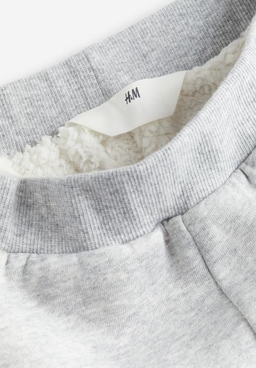 H&M - Lined joggers - light grey marl