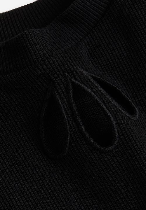 H&M - Long-sleeved jersey top - black