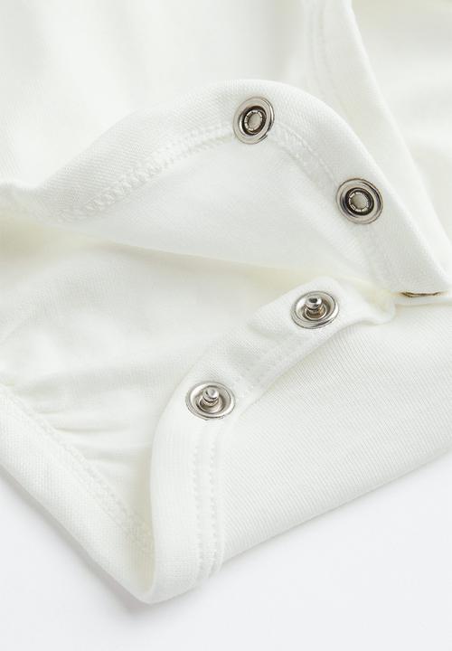 H&M - 2-piece cotton jersey set - beige multi 