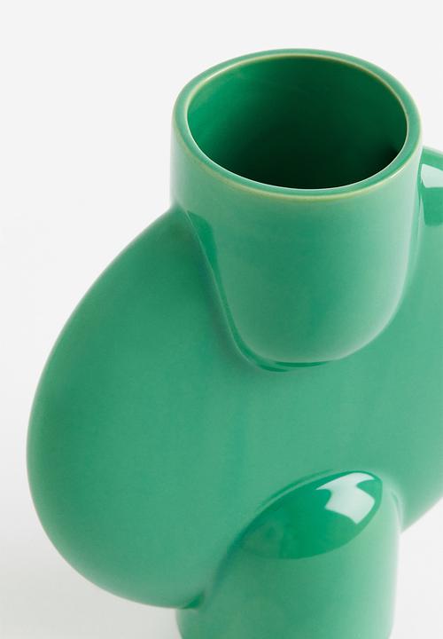 H&M - Stoneware vase - green