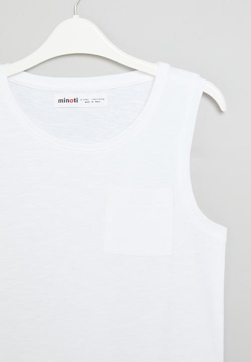 MINOTI - Slub jersey vest - white