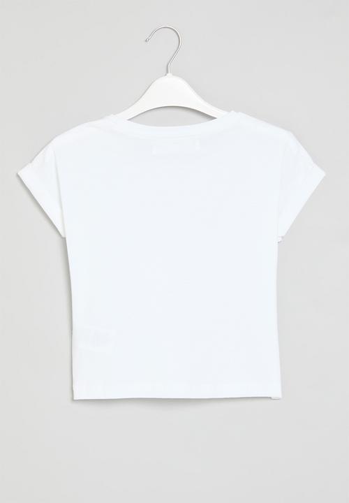 MINOTI - Graphic T-shirt with turn up - white