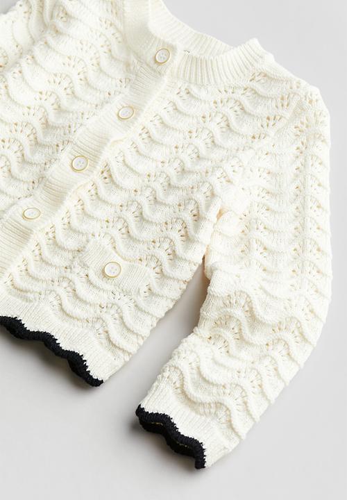 H&M - Pointelle-knit cardigan - white
