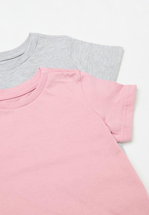 Pop Candy - 2 Pack tee - pink /grey
