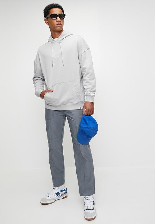 STYLE REPUBLIC - Oversize Fashion Print Pullover Hoodie - Grey
