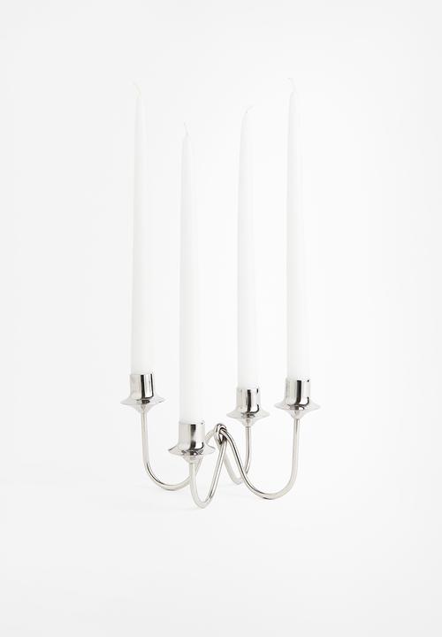 H&M - Metal candelabra - silver