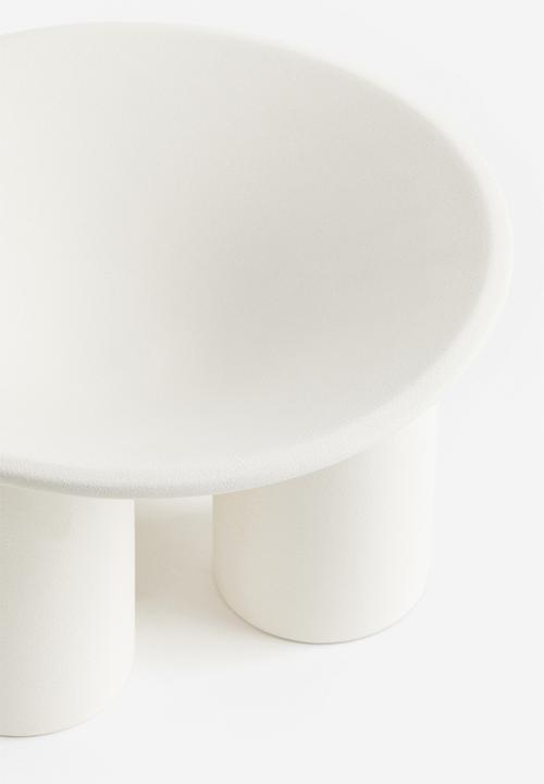 H&M - Footed stoneware bowl - white