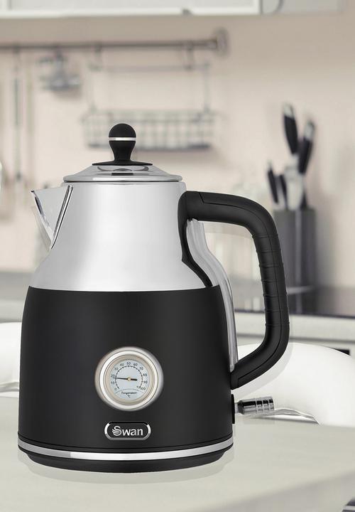 Swan - Temperature Gauge Kettle - Black