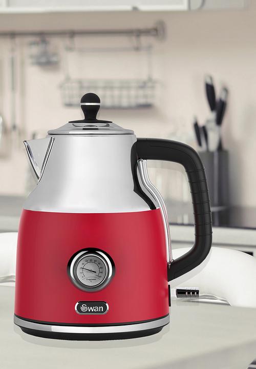 Swan - Temperature Gauge Kettle - Red
