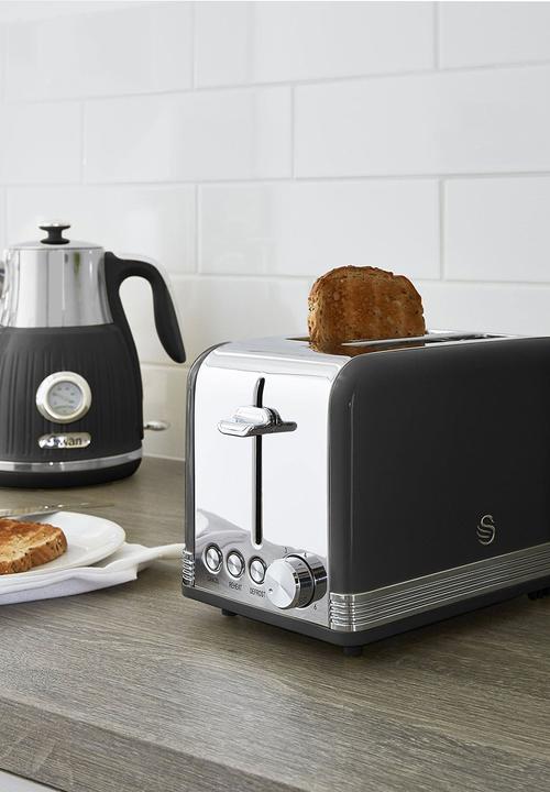 Swan - Retro 2 Slice Toaster - Black