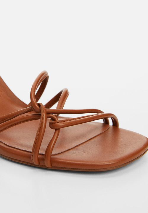 MANGO - Luan1 block heel - medium brown