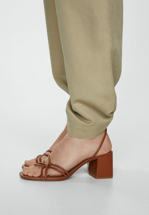 MANGO - Luan1 block heel - medium brown