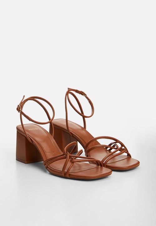 MANGO - Luan1 block heel - medium brown