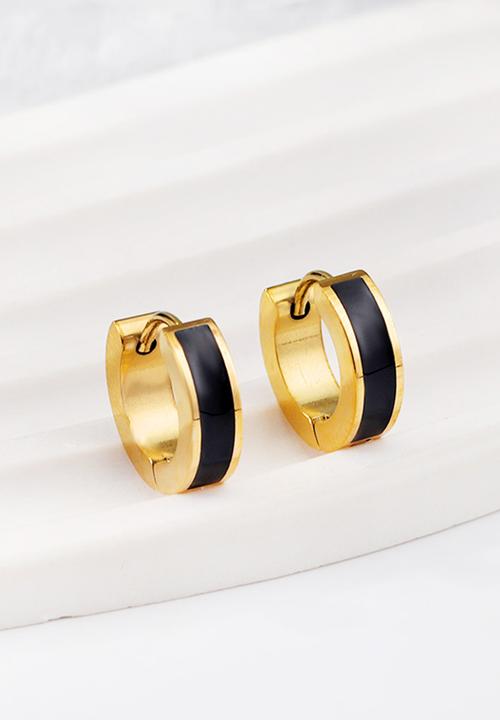 Zoe on Trend - Broad hoop earring - black