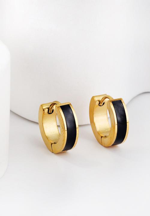 Zoe on Trend - Broad hoop earring - black
