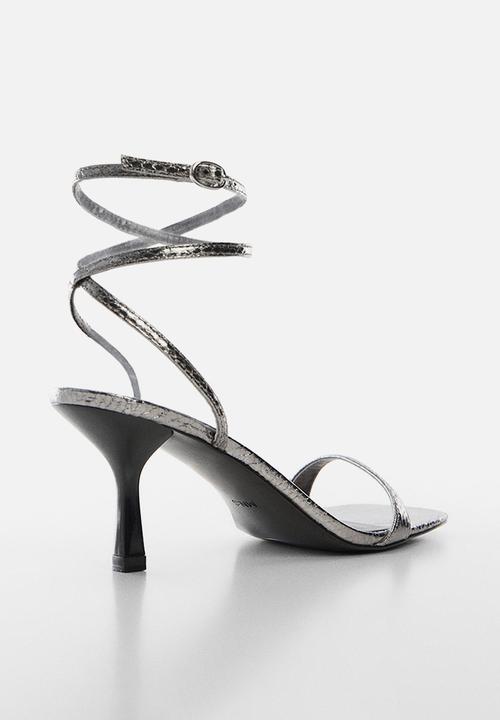 MANGO - Paula strappy heel - silver