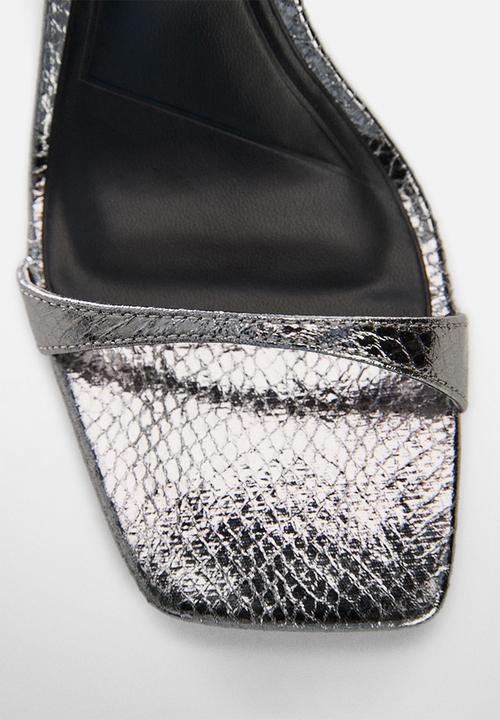 MANGO - Paula strappy heel - silver