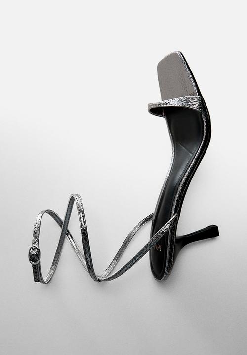 MANGO - Paula strappy heel - silver