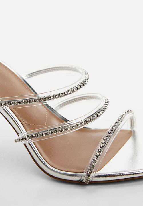 MANGO - Garedenia mule heel - silver