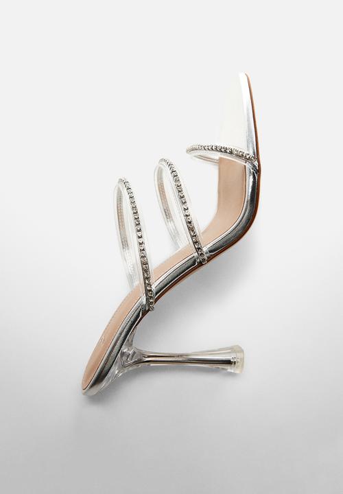MANGO - Garedenia mule heel - silver