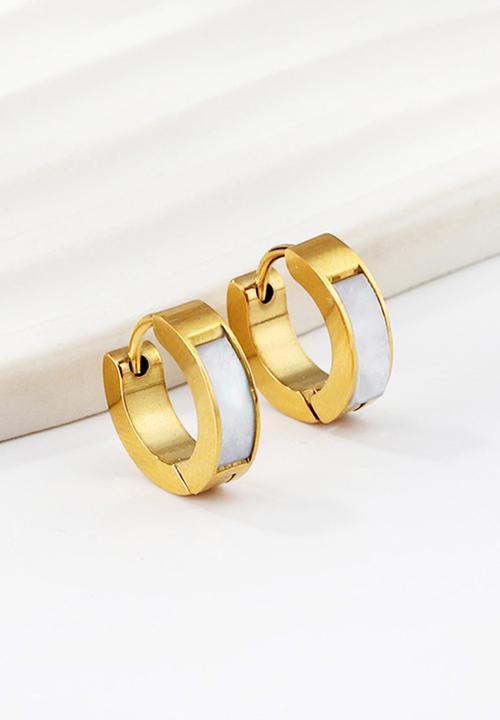 Zoe on Trend - Broad hoop earring - mop