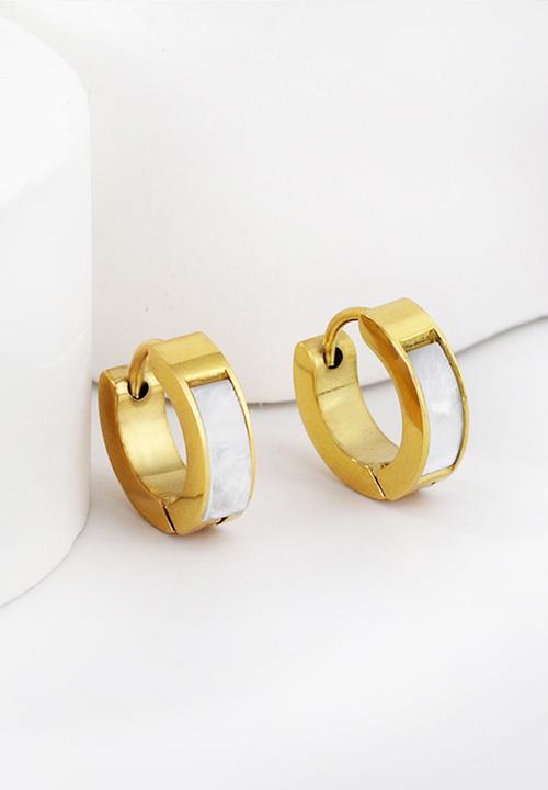 Zoe on Trend - Broad hoop earring - mop