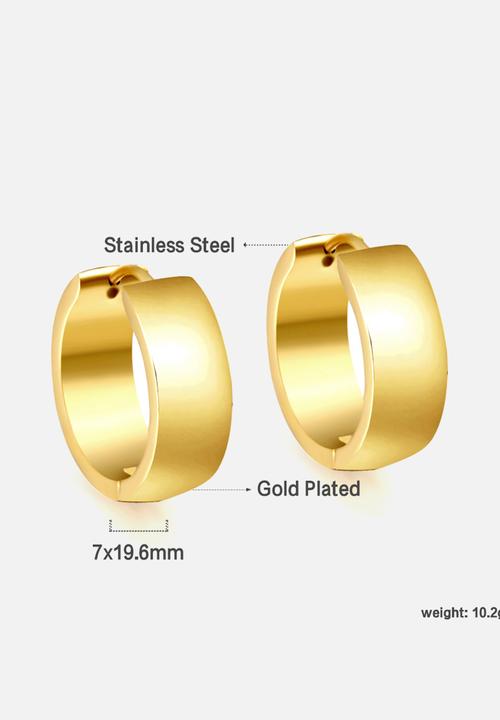 Zoe on Trend - Broad hoop earring - gold