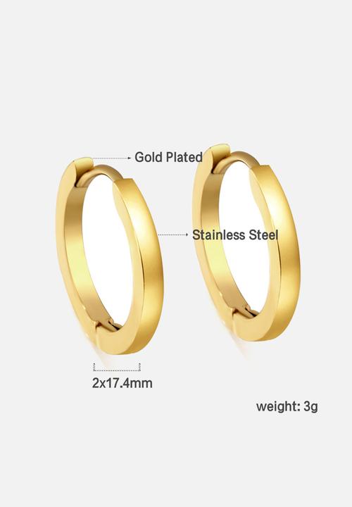 Zoe on Trend - Hinged square hoop earring - gold