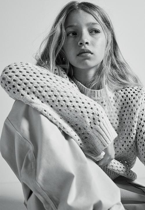 H&M - Hole-knit jumper - beige