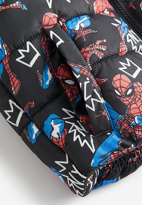 H&M - Printed puffer gilet - Black Spider-Man