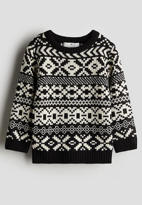 H&M - Jacquard-knit jumper - black,multi