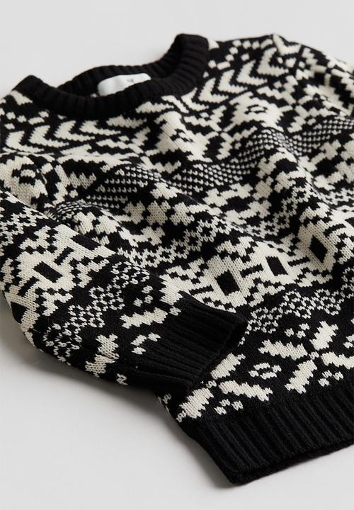 H&M - Jacquard-knit jumper - black,multi