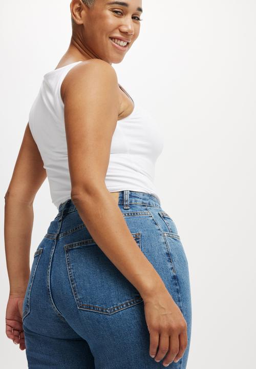 Cotton On - Plus Curvy Stretch Straight Jean - Sea Blue