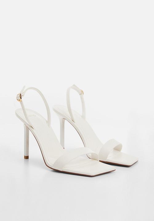 MANGO - Katia slingback heel - white