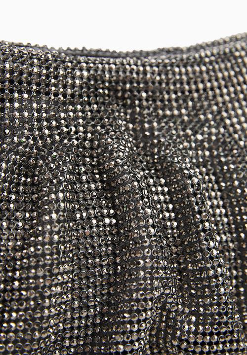 MANGO - Bag crystals - gm-silver