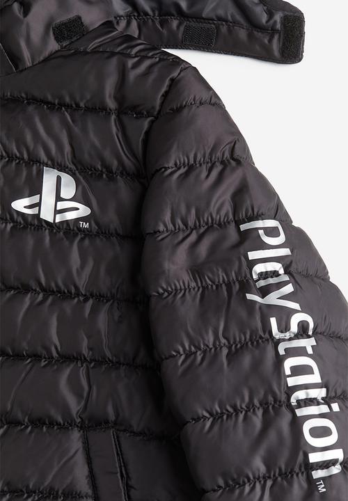 H&M - Hooded insulated jacket - Black PlayStation