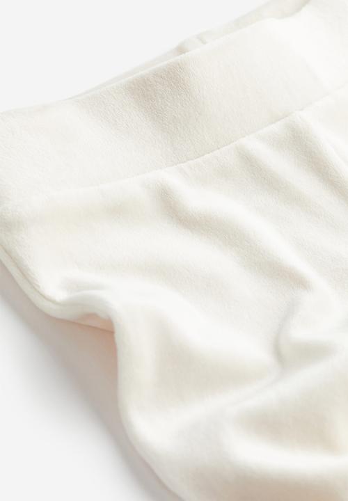 H&M - Flared velour trousers - white