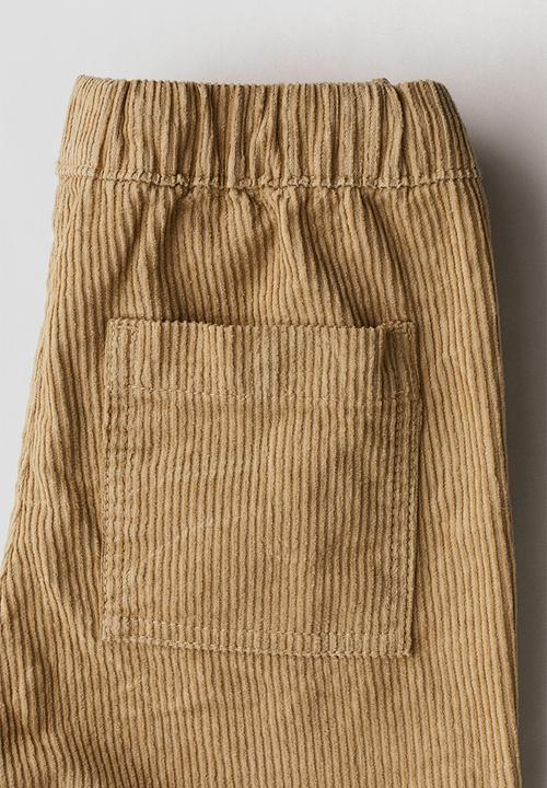 H&M - Corduroy joggers - beige