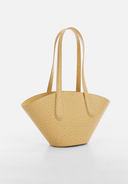 MANGO - Bag monste - light pastel yellow