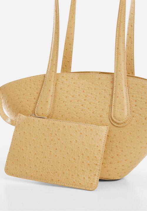 MANGO - Bag monste - light pastel yellow