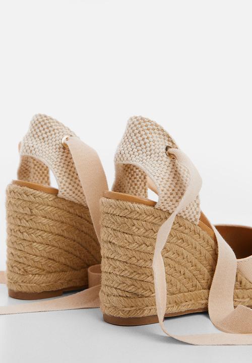 MANGO - Georgina espadrille heel - light beige