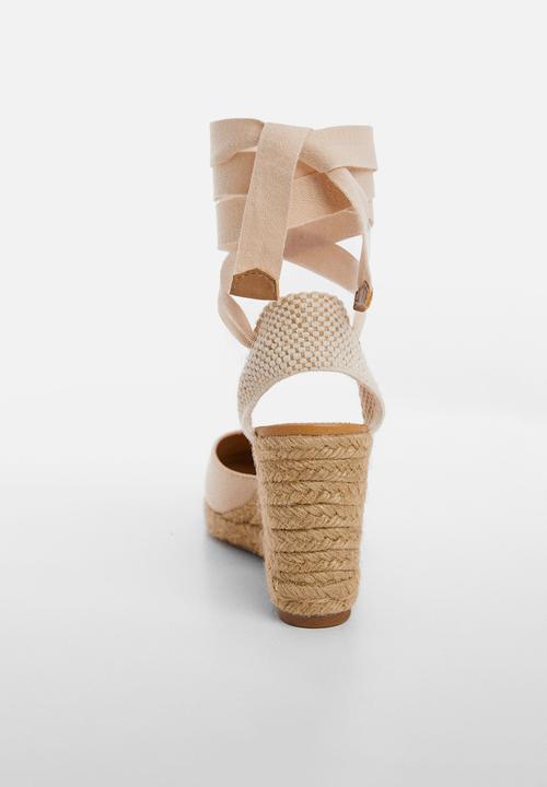MANGO - Georgina espadrille heel - light beige