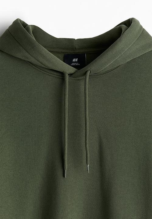H&M - Loose fit hoodie - dark green