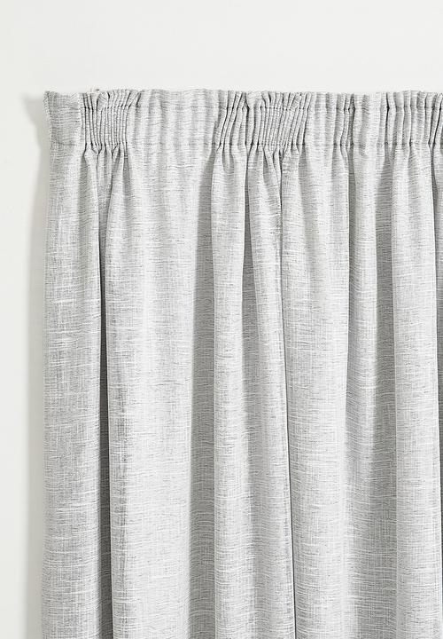 Sixth Floor - Horizon Slub Lined Taped Curtain - Grey