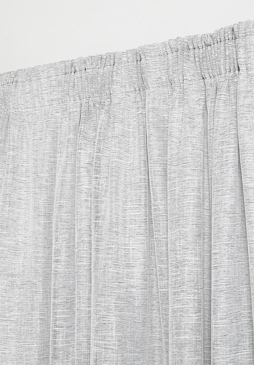 Sixth Floor - Horizon Slub Lined Taped Curtain - Grey