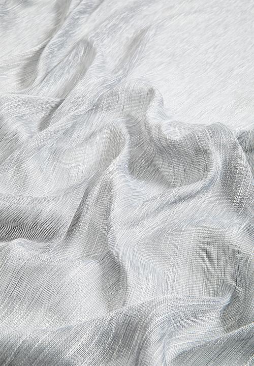 Sixth Floor - Turin Textured Sheer Taped Curtain - Grey