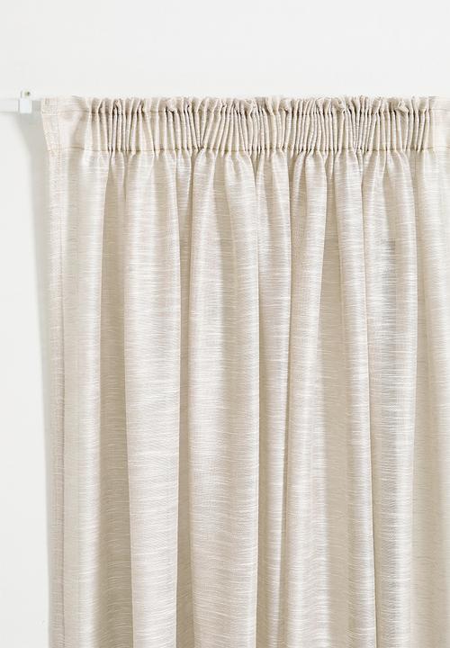 Sixth Floor - Turin Textured Sheer Taped Curtain - Neutral