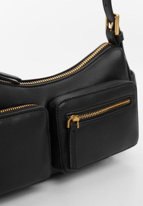 MANGO - Bag safari - black